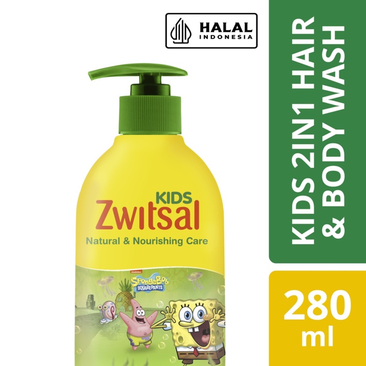 Jual Zwitsal Kids 2 In 1 Hair & Body Wash Natural And Nourish 280 ml