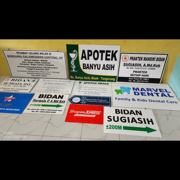Jual Plang Acrylic Ukuran X Papan Akrilik Praktek Bidan Dokter Perawat Shopee Indonesia