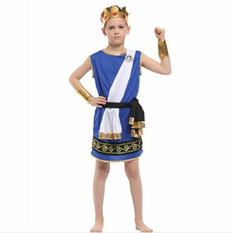 Jual greek roman emperor king toga boy costume greece | kostum raja ...