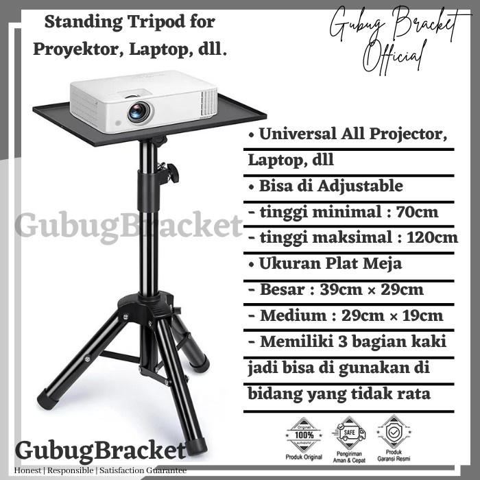 Jual Standing Tripod Projector Meja Proyektor Stand Tripod Adjustable Murah Shopee Indonesia