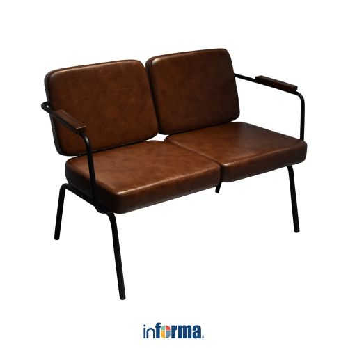 Jual Informa Madani Kursi Berlengan 2 Seater Cokelat Arm Chair Cafe