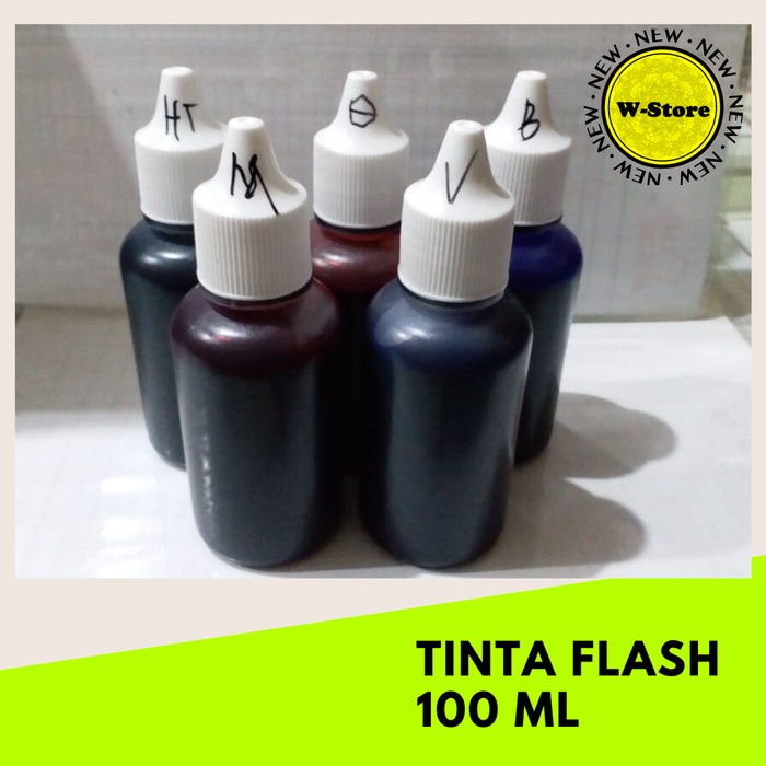 Jual New Tinta Stempel Flash 100Ml/Cc - Biru Dan Hijau Original ...