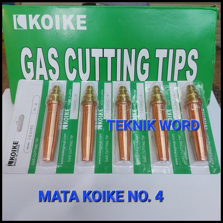 Jual Gas Cutting Tip Koike No.4 / Mata Nozzel Blender Potong Strong 25