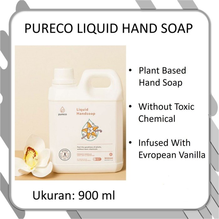 Jual Jual!! Pureco Liquid Hand Soap 900ml Sabun Cuci Tangan Organic ...