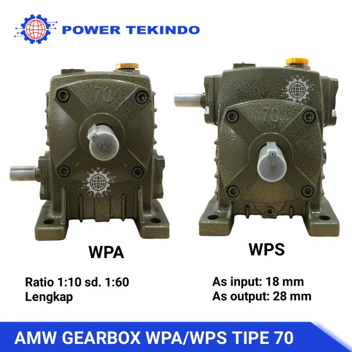 Jual Promo Amw Gearbox Wps/Wpa 70 Rasio 10-60 Worm Gear Girbok Girbox ...