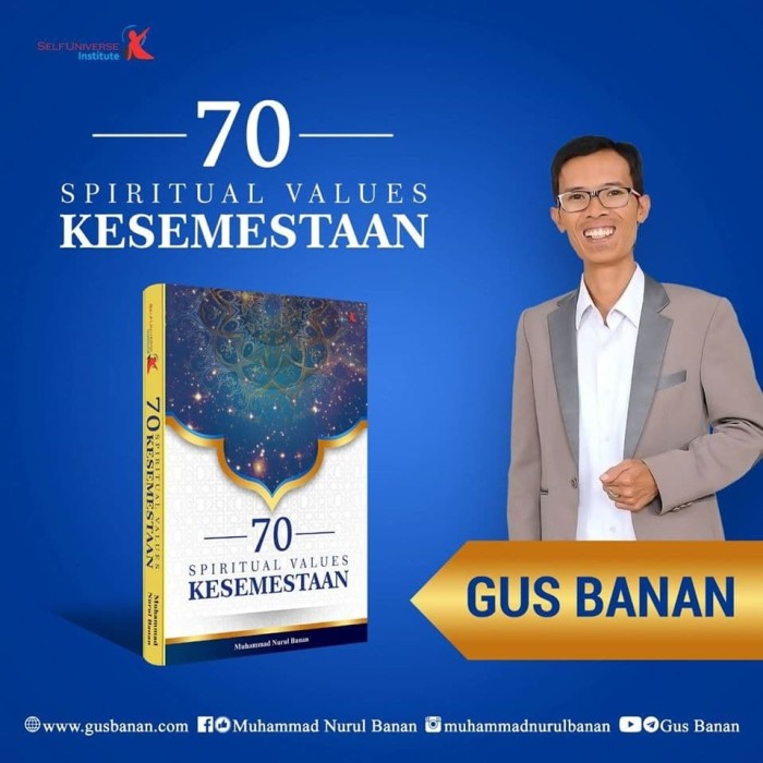Jual [New Ori] Buku Gus Banan - 70 Values Spiritual Kesemestaan Diskon ...