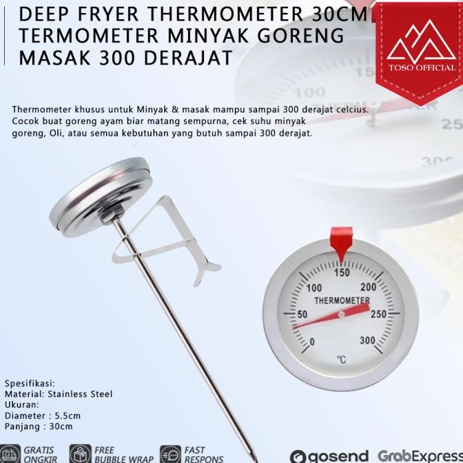 Jual Deep Fryer Thermometer 30cm Termometer Minyak Goreng Masak 300 ...