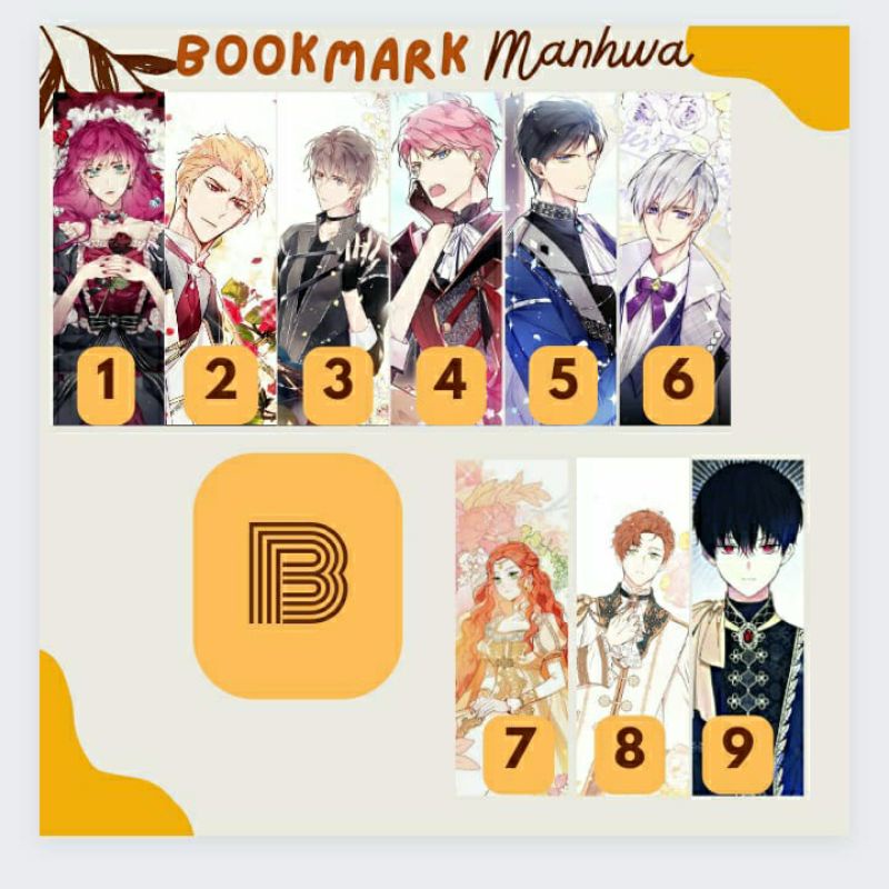 Jual Bookmark Pembatas Buku Manhwa 310 gsm Korea murah aesthetic Roxana ...