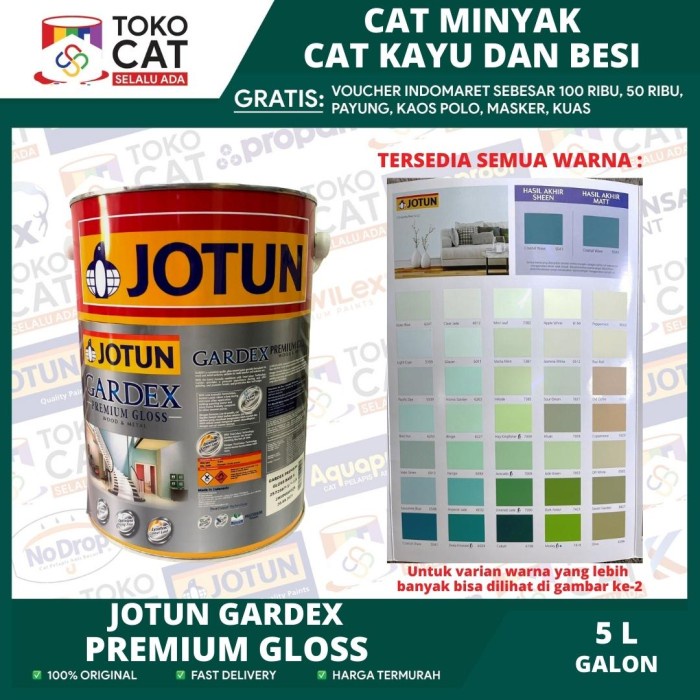 Jual Cat Kayu And Besi Jotun Gardex Premium Gloss Putih Tinting 5 Liter Galon Cat Minyak Kayu 5237