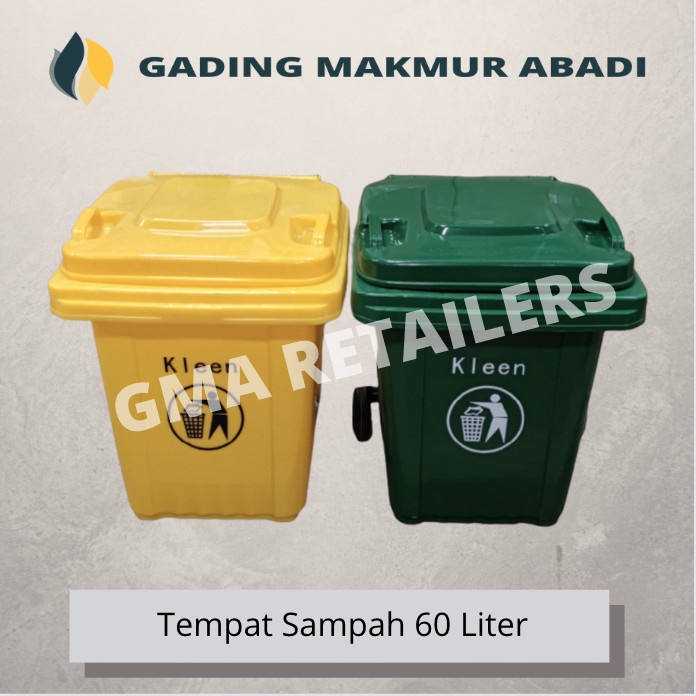 Jual Tempat Sampah dengan roda / Garbage Bin KLEEN 60 Liter | Shopee ...