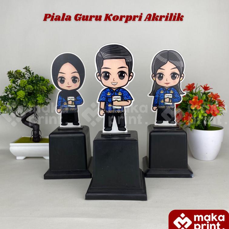 Jual Trending Piala Akrilik Guru Seragam Korpri Piala Akrilik