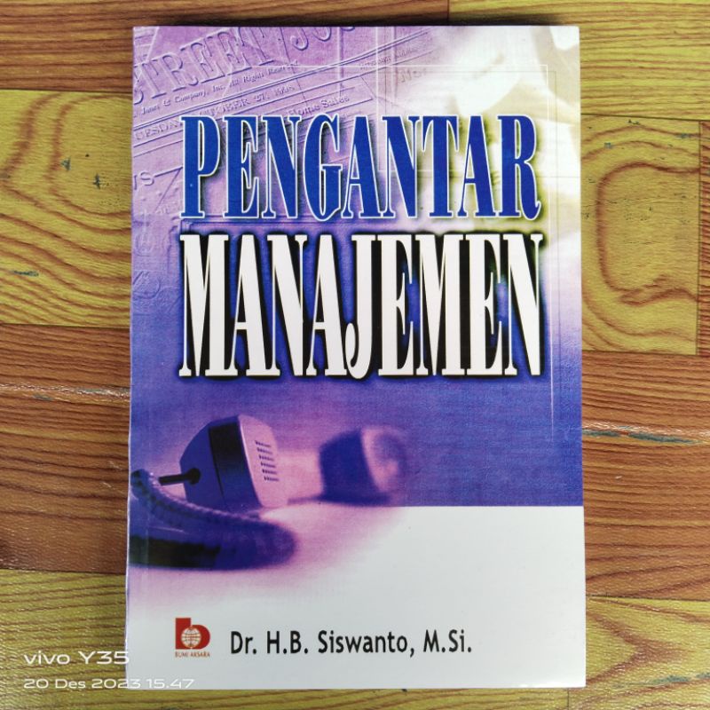 Jual Buku, PENGANTAR MANAJEMEN, (Dr. H.B. Siswanto, M.Si) | Shopee ...