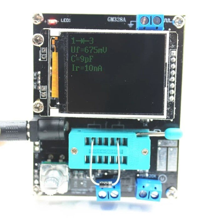 GM328A Transistor Tester ESR LCR Konnsator Kapazität Dio Spannung PWM Frequenz Meter Multimeter DIY Kit mit Fall  1420
