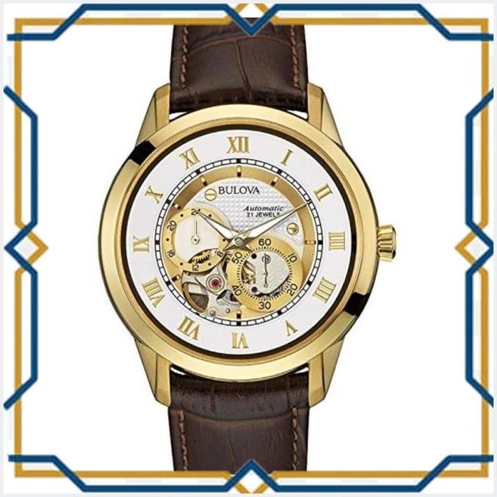 Jual SUNA BULOVA 97A121 AUTOMATIC BROWN GOLD Shopee Indonesia