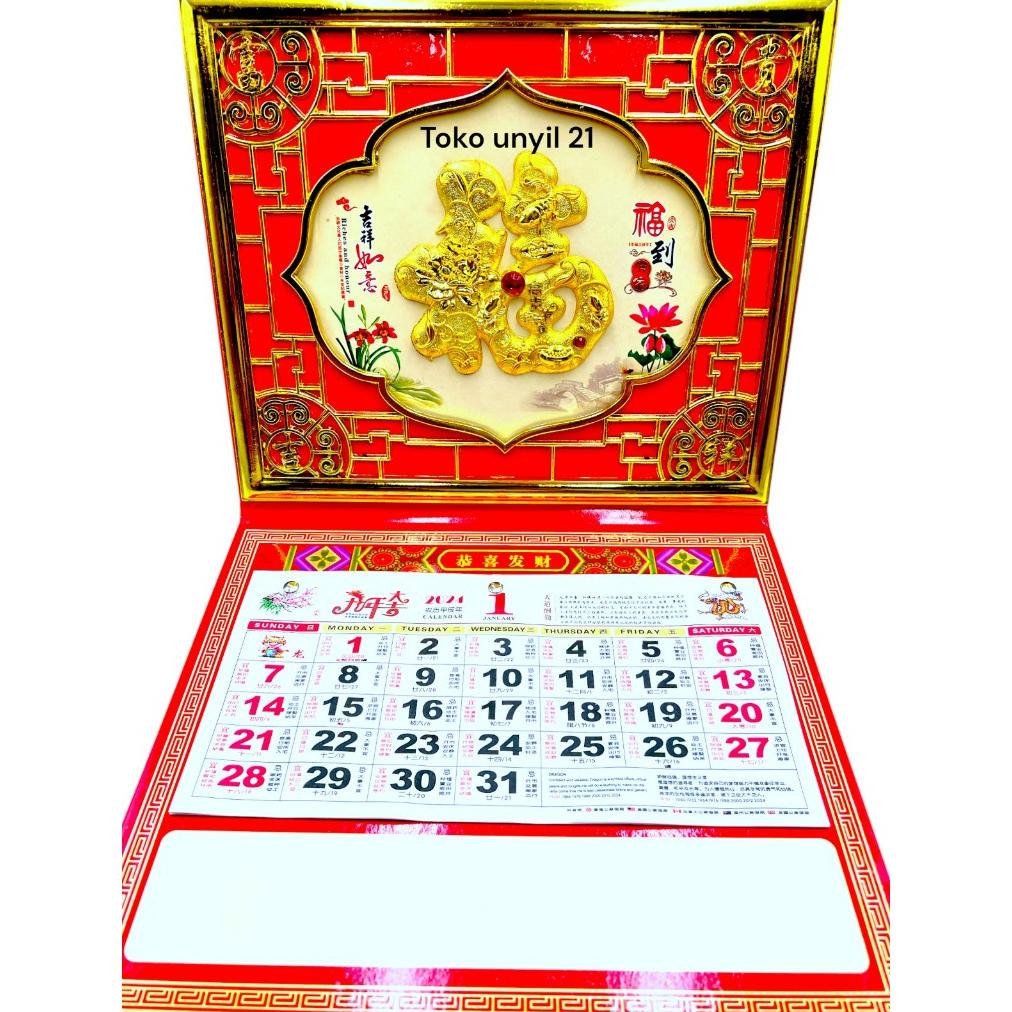 Jual SALE !! Kalender Tahun 2024 Kalender Fu Hoki 2024 Kalender Tahun