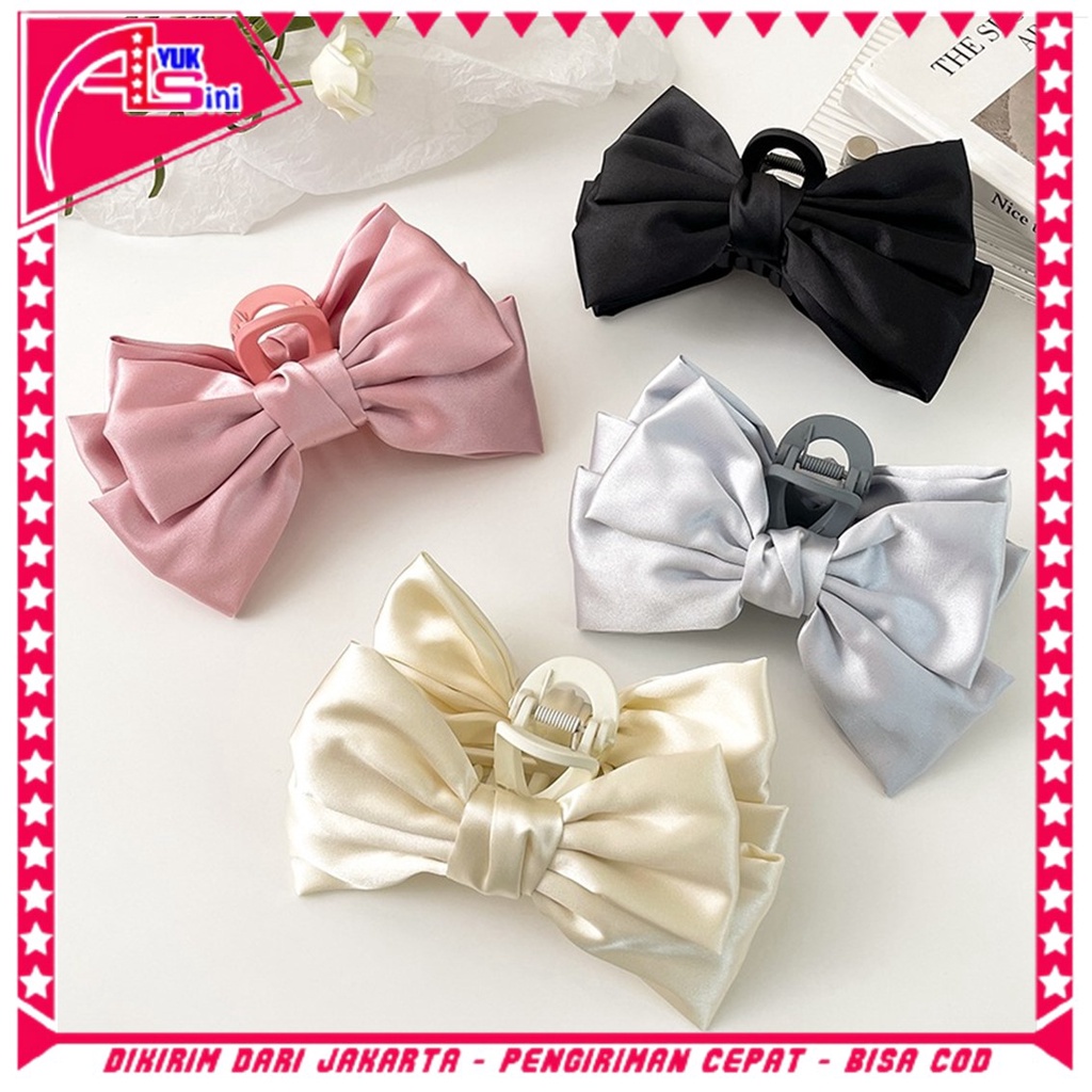 Jual AS Jepit Rambut Besar Korean Satin Big Hair Claw Jepitan Jedai ...