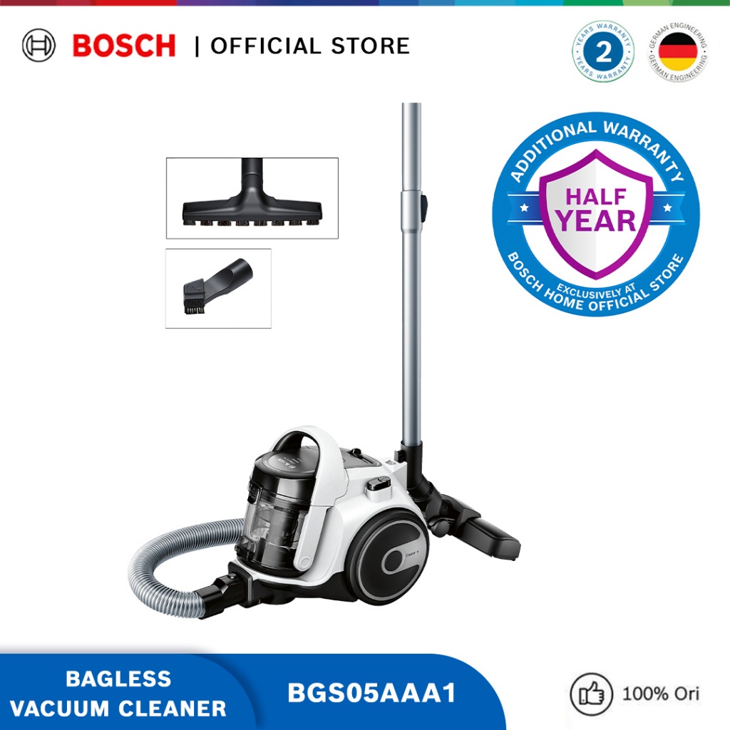 Jual Bosch BGS05AAA1 Bagless Vacuum Cleaner / Penyedot Debu Putih