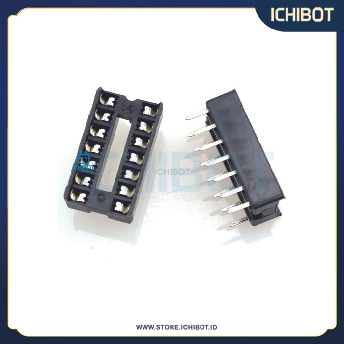 Jual (10pcs) Socket IC 14 Pin 14P 14Pin IC Socket Connector | Shopee ...