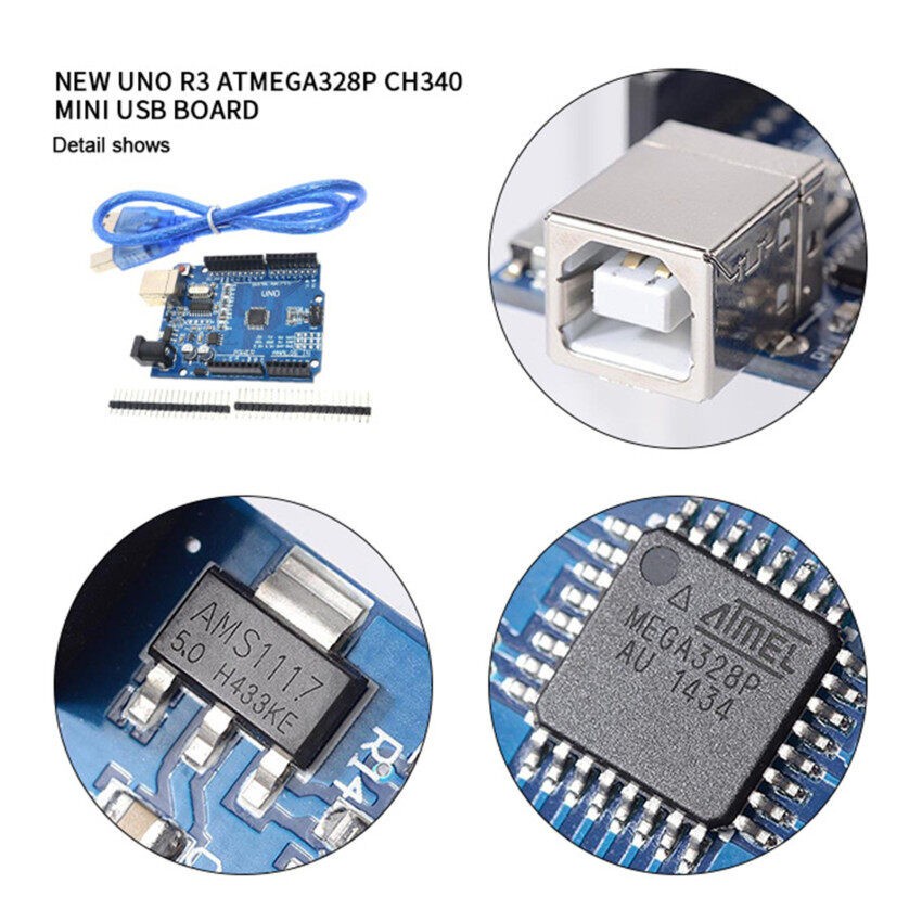 Jual UNO R3 Atmel ATmega328P With USB Cable / Arduino CH340 Plus Kabel ...