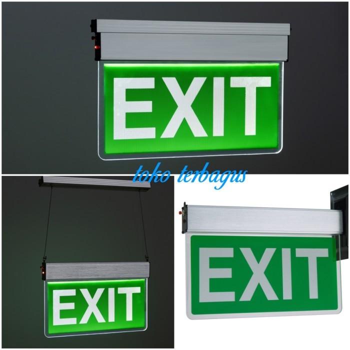 Jual LAMPU EXIT LED / LAMPU PETUNJUK DARURAT EMERGENCY EXIT LAMP 2 SISI ...
