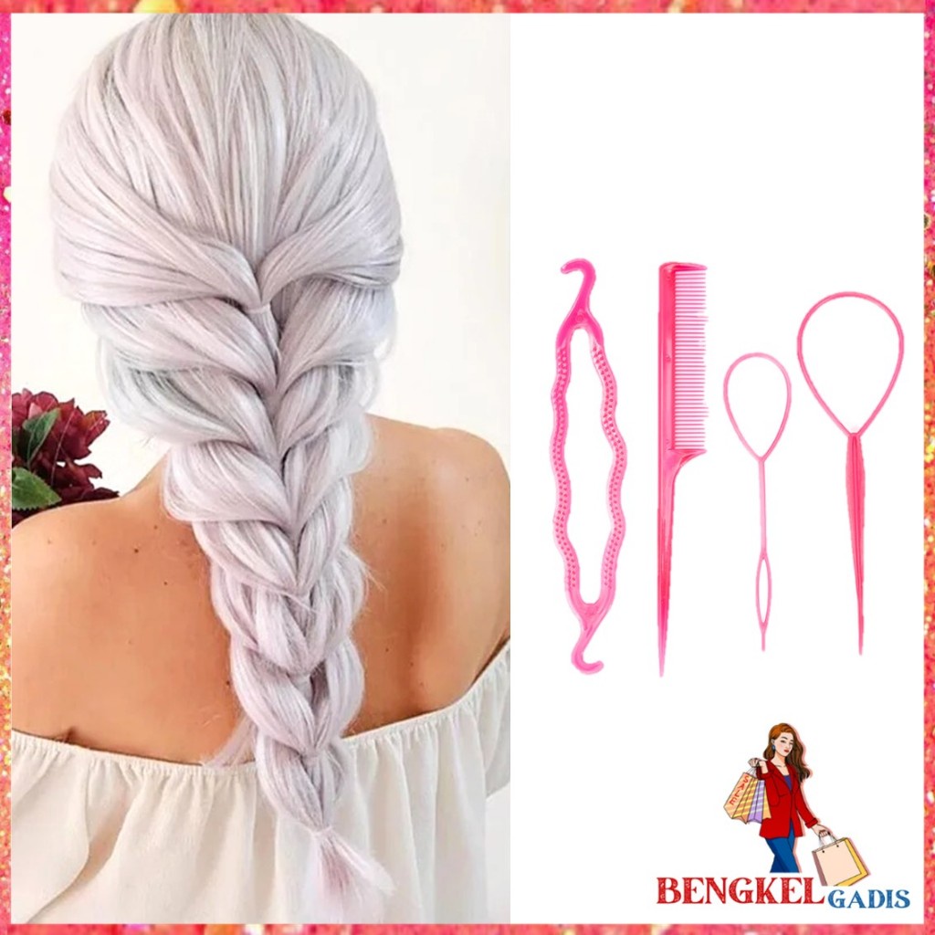 Jual BG Set Sisir Styling Rambut 4 in 1 Alat Styling Sanggul Konde ...