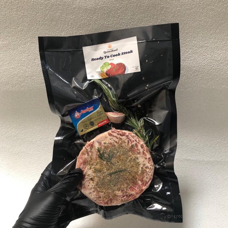 Jual Ready Ready to Cook steak 200 gram halal siap masak dengan saus