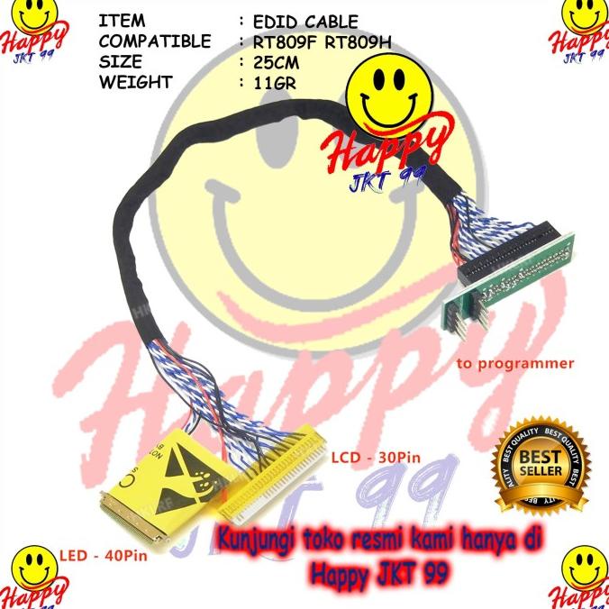 Jual ORIGINAL!!! KABEL FLASH LED 40 PIN LCD EDID CABLE PROGRAMING ...