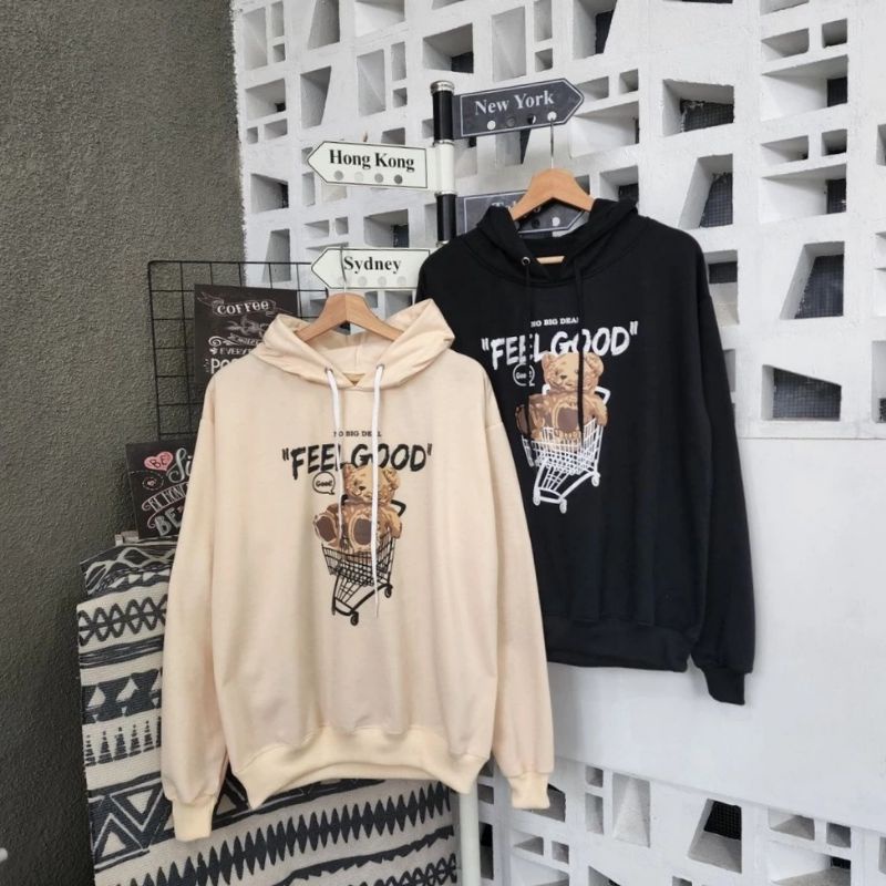 Baju hoodie perempuan online shopee