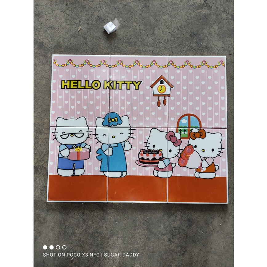 Jual Panel Keramik 6x20x25 Hello Kitty Mother Day + Packing Palet Kayu ...