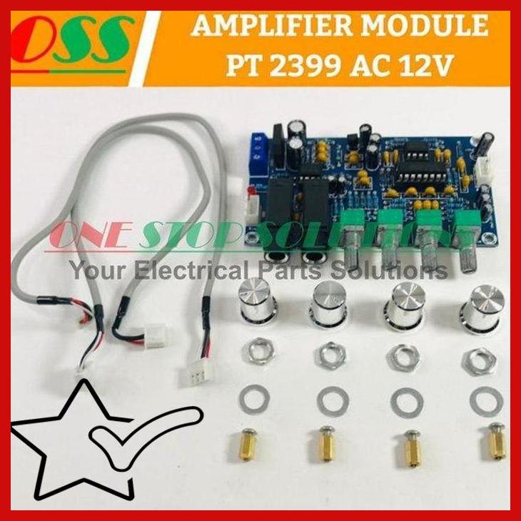 Jual [OSO] MICROPHONE AMPLIFIER MODULE PT 2399 AC 12V DUAL POWER SUPPLY