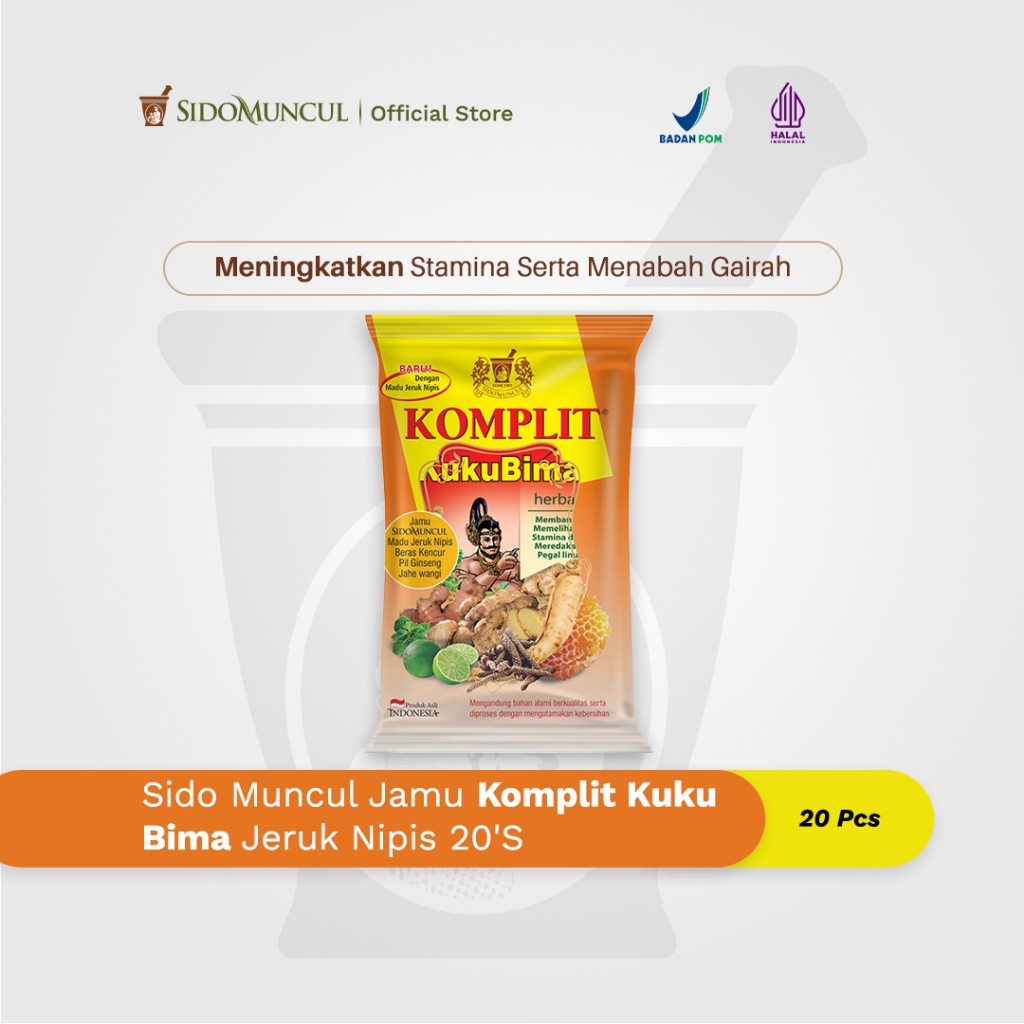 Jual Sido Muncul Jamu Komplit Kuku Bima Jeruk Nipis 20s Stamina Pria