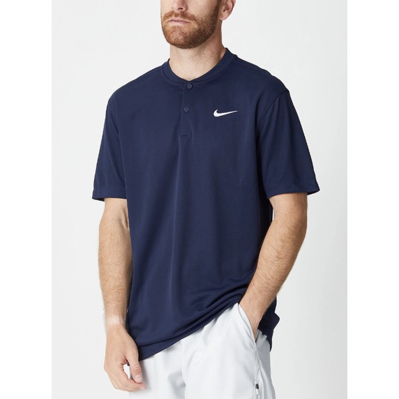 Jual Promo Baju Tennis Nike Men'S Core Blade Henley Blade (Navy