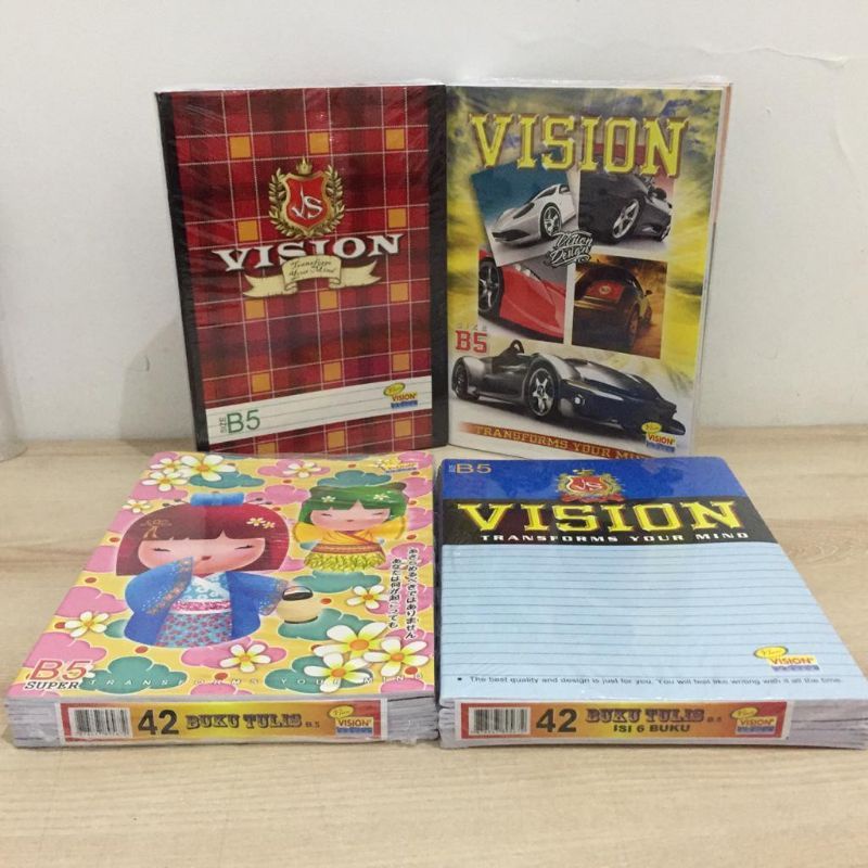 Jual BUKU BOXY 42 VISION B5 / ISI 6 BUKU / 42 LEMBAR | Shopee Indonesia