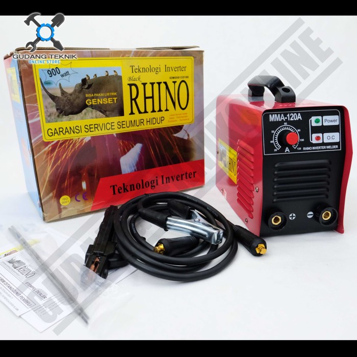 Jual Mesin Las Listrik Rhino 120a Trafo Las Inverter 900watt Rhino Merah Shopee Indonesia 5393