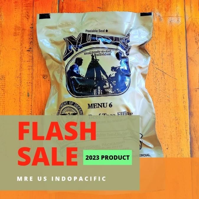 Jual MRE AMERIKA MENU 6 BEEF TACO ORIGINAL RATION MILITARY PRODUCT OF ...