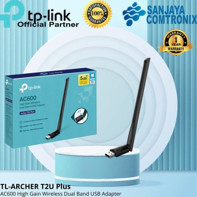 Jual TP-LINK Archer T2U Plus AC600 High Gain Wireless Dual Band USB ...