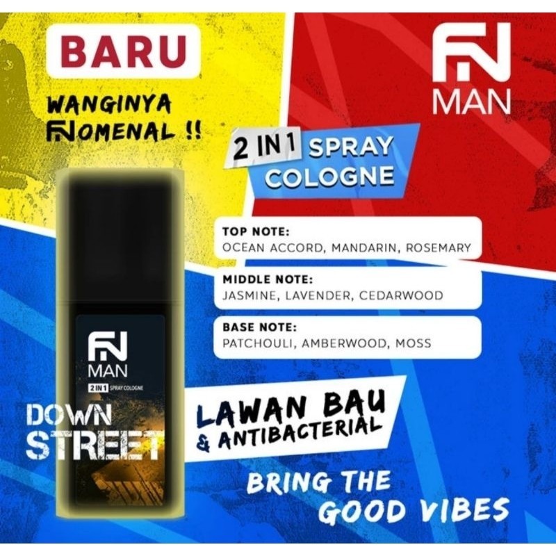 Jual FN Man Pria Body Spray Cologne Wangi Fnomenal Lawan Bau Basmi ...