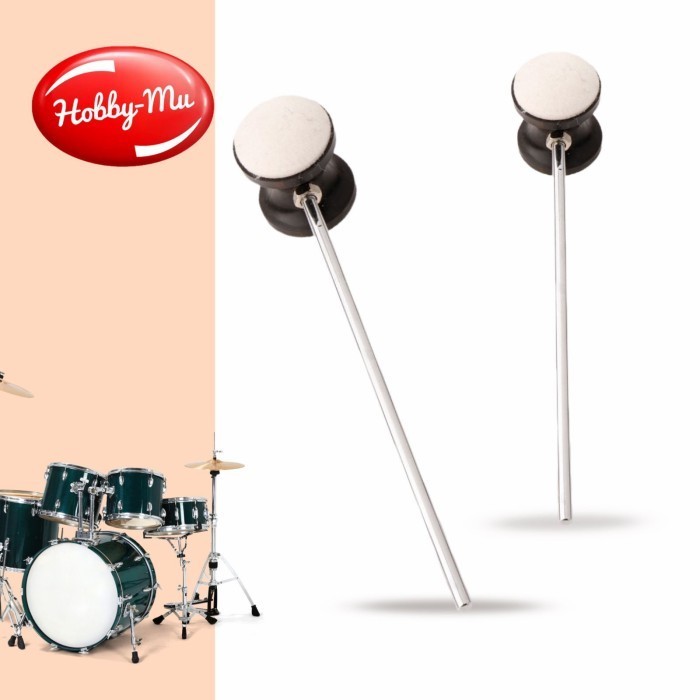 Jual DRUM SET KIT HAMMER KICK DRUM FOOT PEDAL FELT HEAD BEATER UNTUK