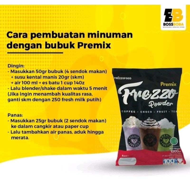 Jual Bubuk Minuman Rasa Coklat Magnum Premix Frezzo Powder Drink 1kg ...