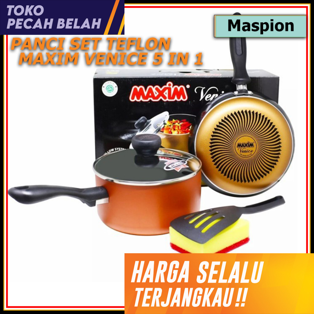 Jual Panci Set Teflon Maxim Venice In Wajan Penggorengan