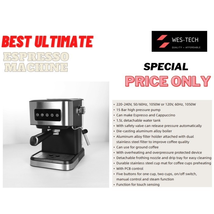 Jual Mesin Kopi Espresso Otomatis / Espresso Machine WESTECH 3000 ...