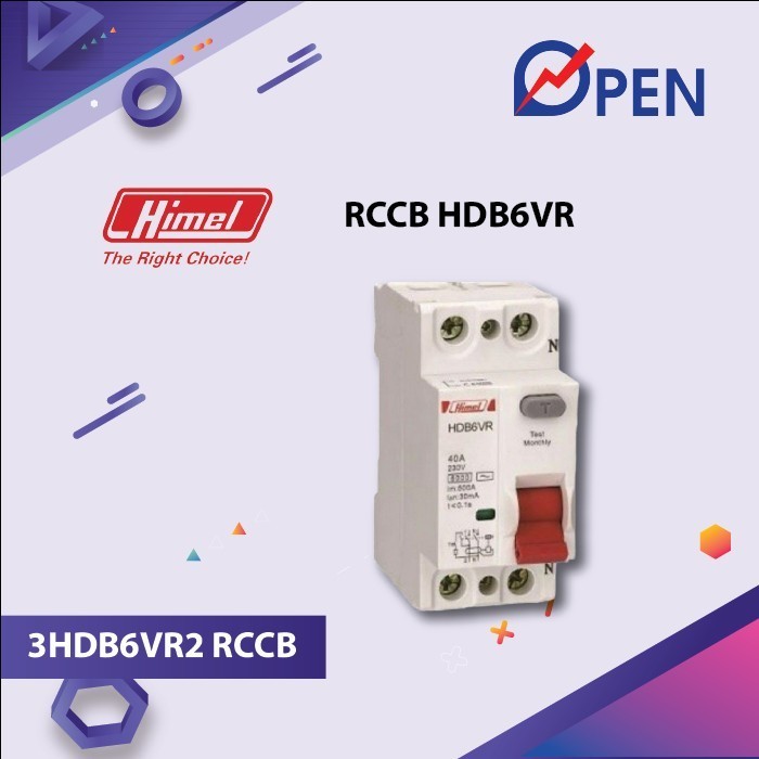 Jual RCCB HDB6VR 2P 16A 30MA AC-TYPE HIMEL | Shopee Indonesia