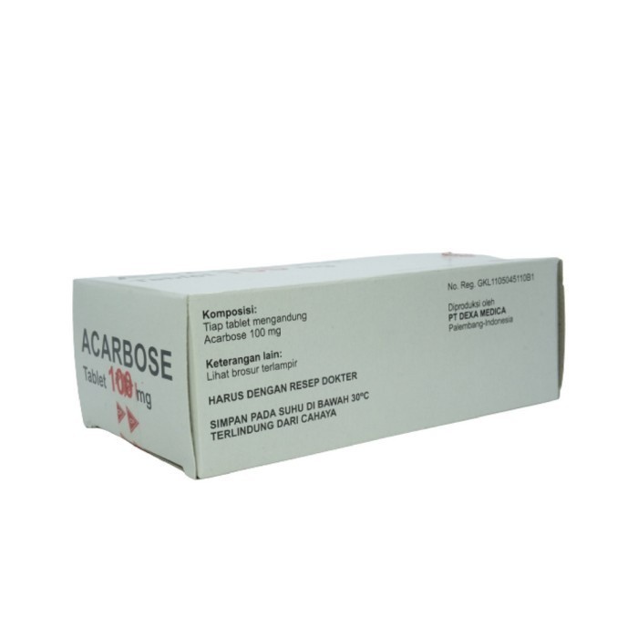 Jual ACARBOSE TAB 100MG 1 STRIP ISI 10 TABLET / OBAT DIABETES / GULA ...