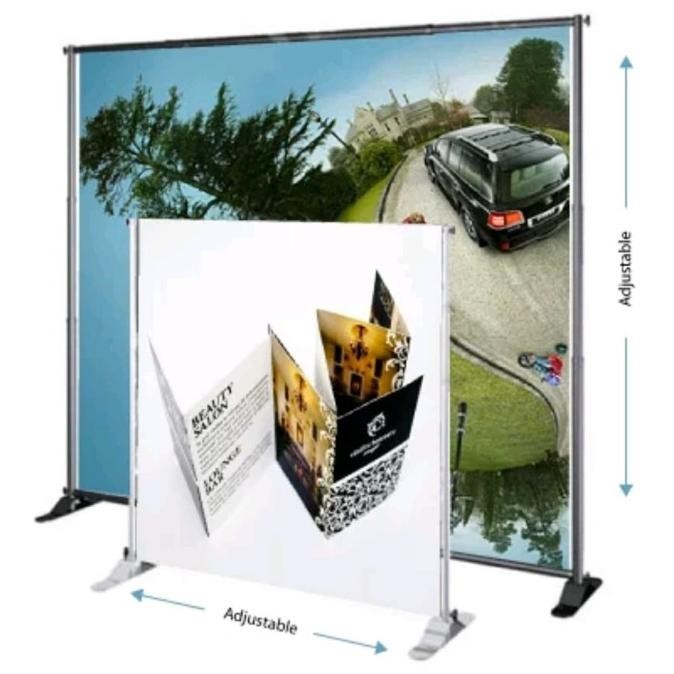 Jual Backwall /Jumbo Banner Stand Uk 3X3/Backdrop/Tripod Banner 3X3 ...