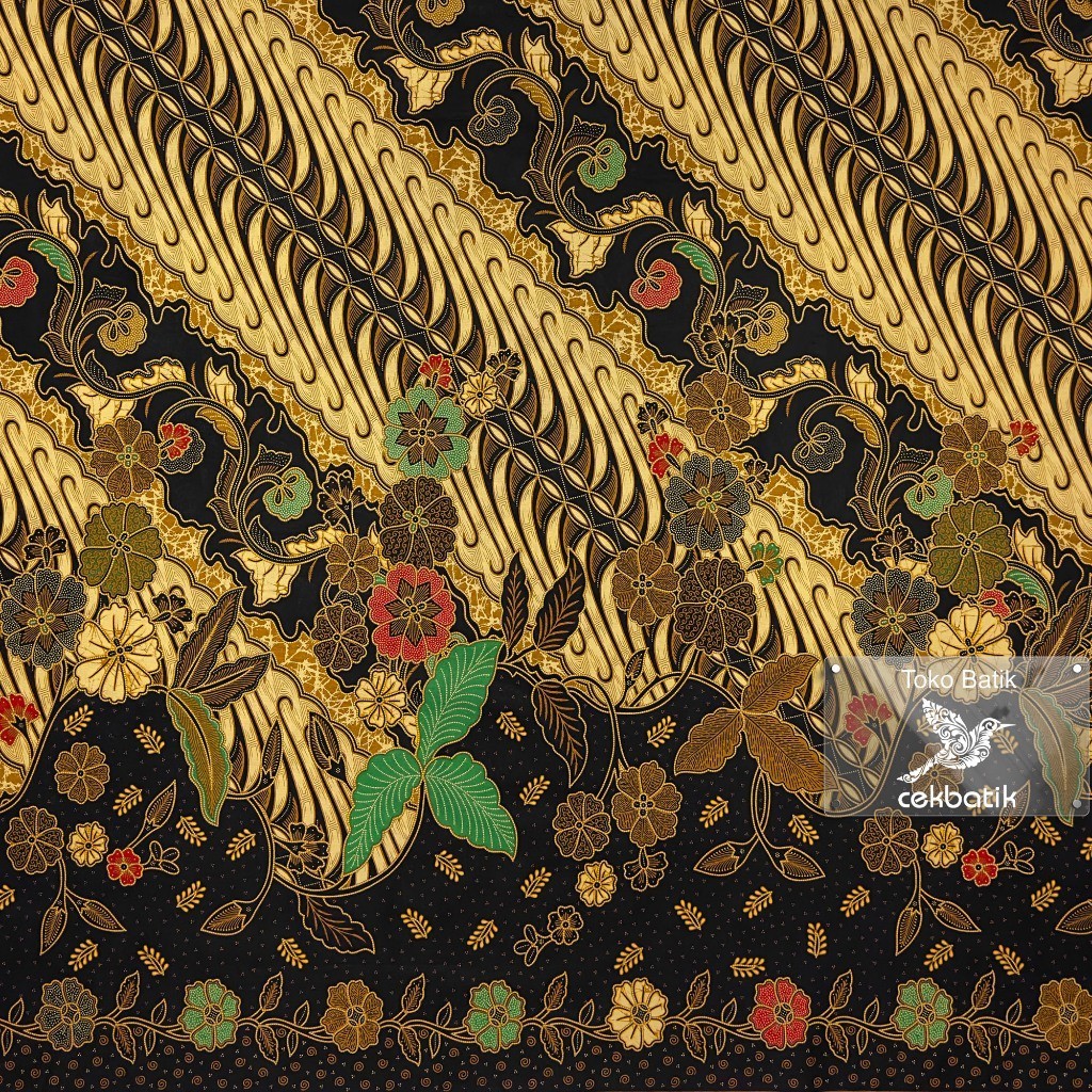 Jual Kain Batik - Motif SOGAN Parang Bunga Jawa Modern Spesial Ukuran ...