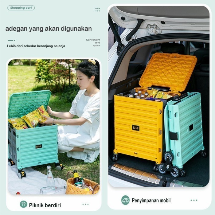 Jual TROLLEY TROLI BOX KOTAK STROLLER DORONG LIPAT ANJING KUCING CARGO ...