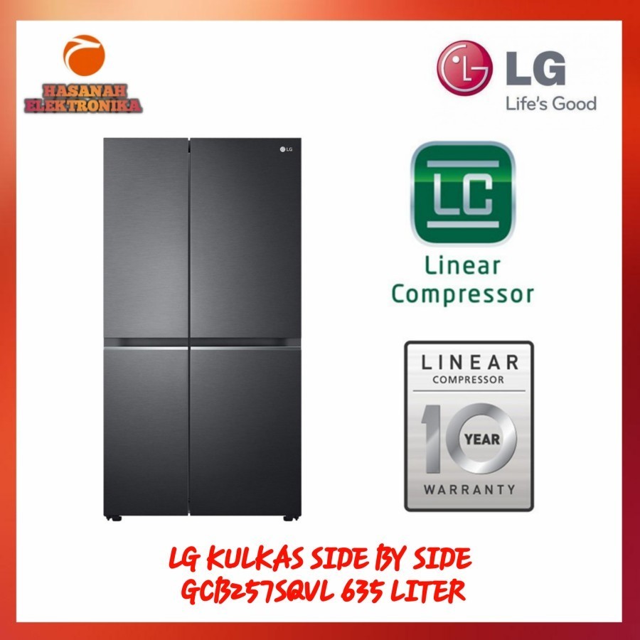 Jual LG KULKAS SIDE BY SIDE GCB257SQVL 635 LITER LINEAR INVERTER ...