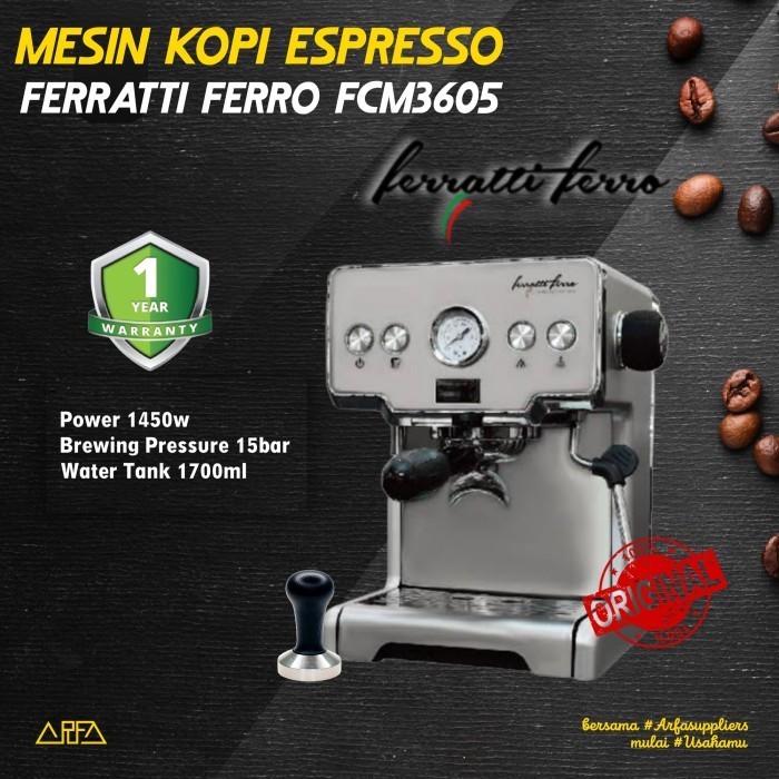 Jual Mesin Kopi Espresso Ferratti Ferro FCM3605 Garansi Resmi | Shopee ...