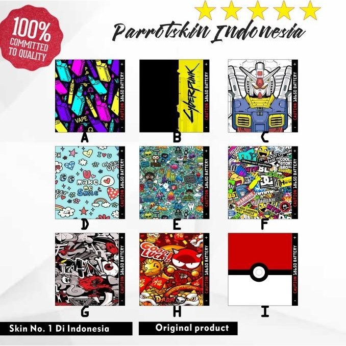 Jual Stiker Garskin Wrap Baterai 18650 Bisa Custom Basri Grosir ...
