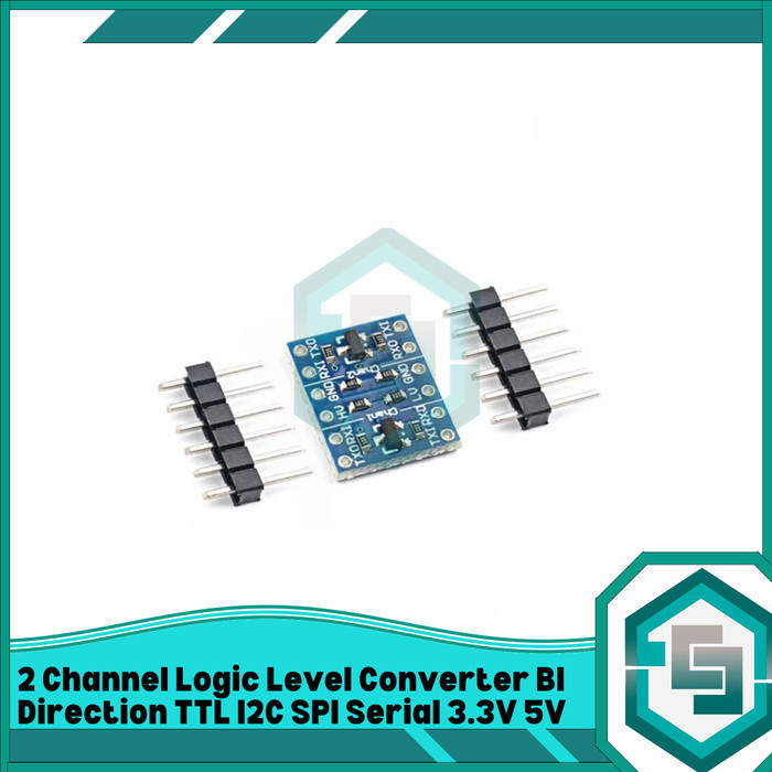 Jual 2 CHANNEL LOGIC LEVEL CONVERTER BI DIRECTION TTL I2C SPI SERIAL 3 ...